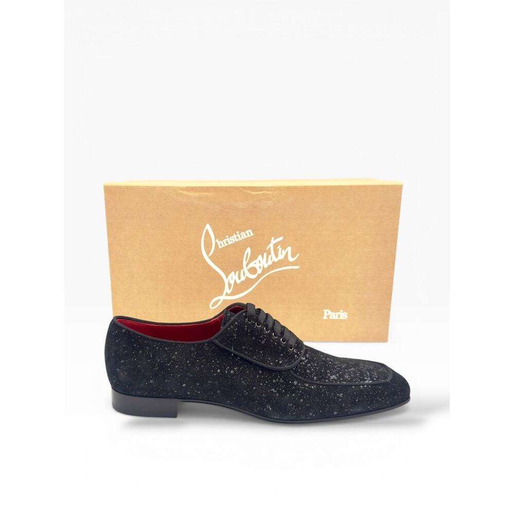 Suede Black Sparkle Lafitte Lace Up Shoes EU 41
